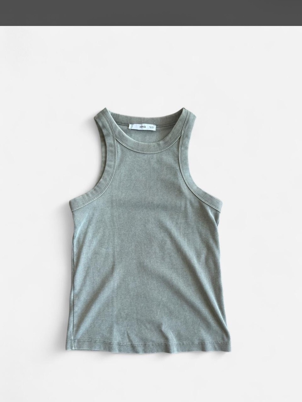 Mango Ribbed Tank Top in Sage